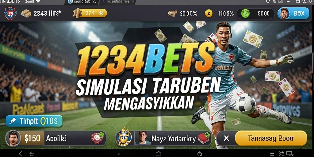 Tangkapan layar utama 1234BETS menampilkan gameplay taruhan yang seru.