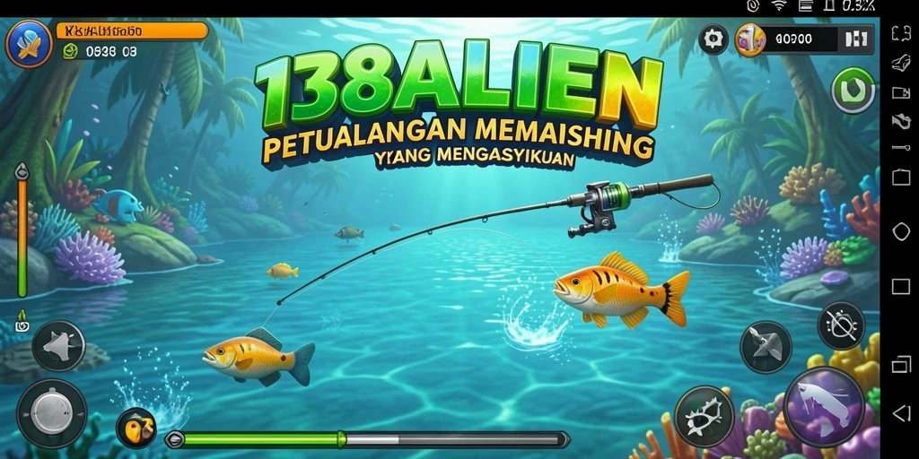 Gameplay <strong>138ALIEN</strong> yang seru saat memancing ikan di perairan yang indah.
