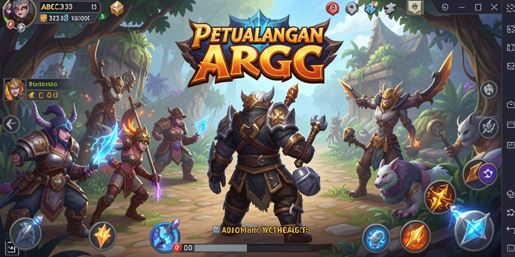 Tangkapan layar menunjukkan pertarungan seru dalam game ARPG.
