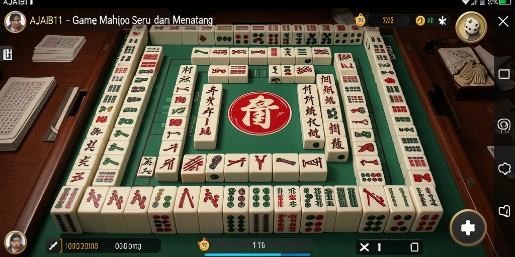 Screenshot AJAIB11 menampilkan gameplay Mahjong yang seru dan menantang.