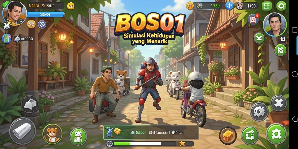 Tampilan gameplay BOS01 yang menakjubkan dan interaktif.