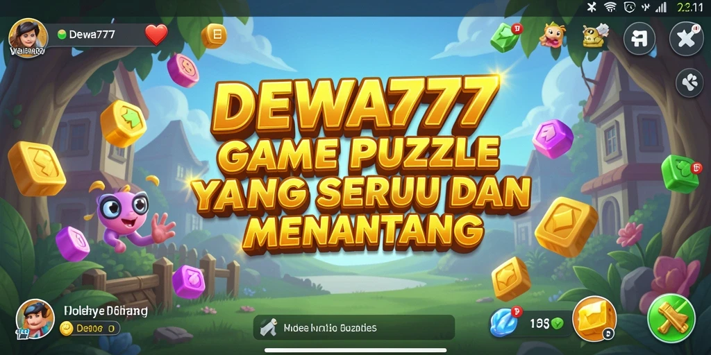 Tampilan gameplay DEWA777 yang penuh warna dan tantangan.