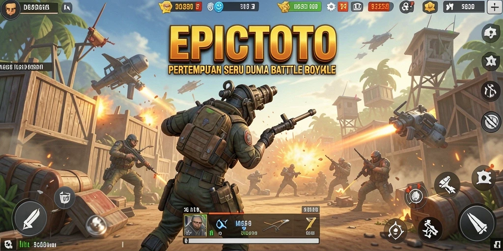 Gameplay EPICTOTO yang intens dan mendebarkan di medan pertempuran.