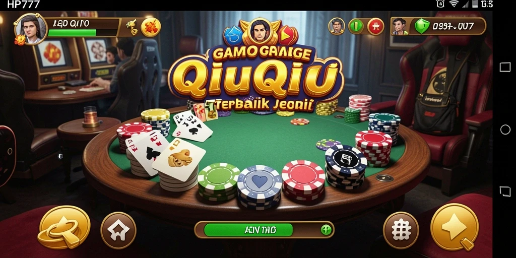 Gameplay seru QiuQiu di HP777 dengan antarmuka menarik.