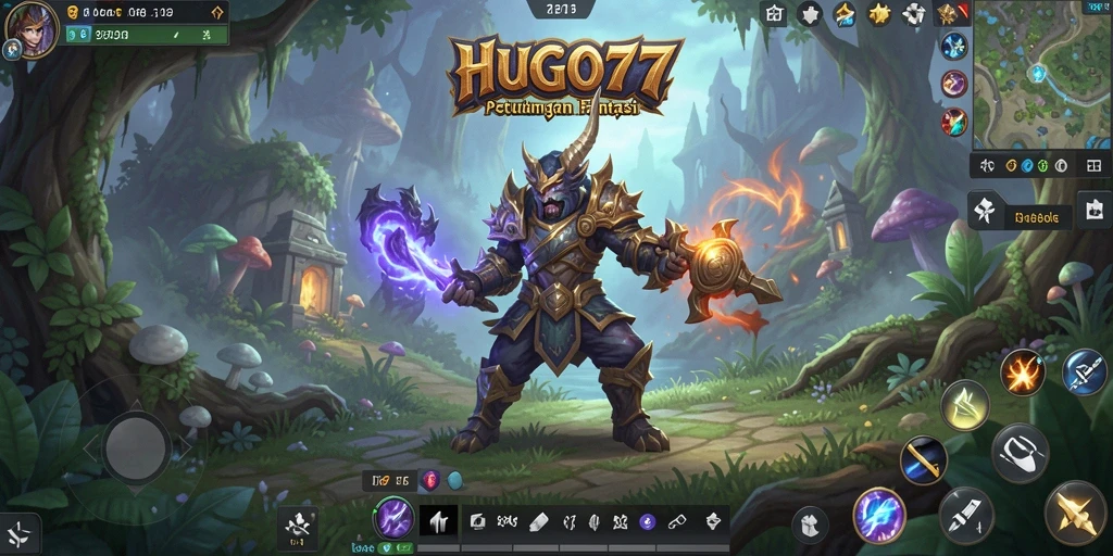 Screenshot HUGO77 menampilkan aksi pertarungan yang menegangkan dalam dunia RPG.