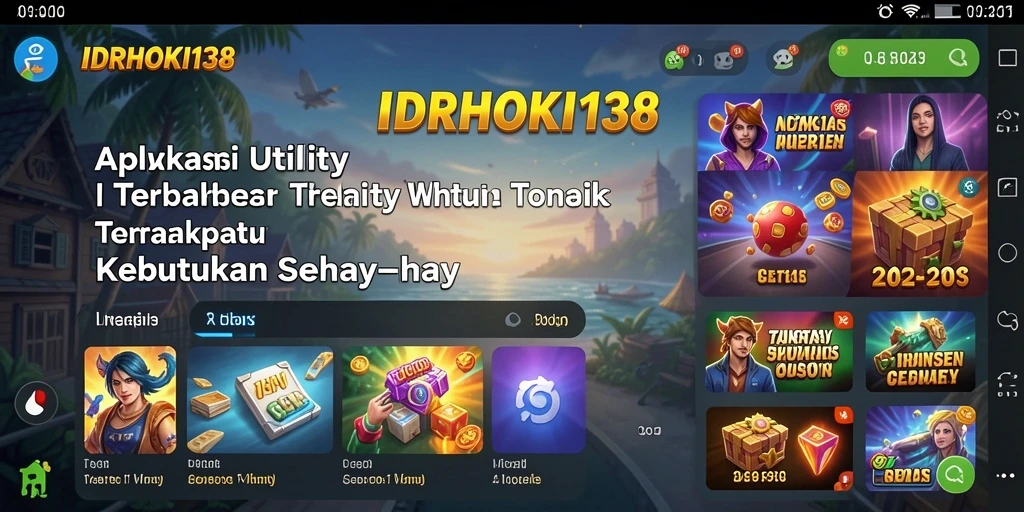 Screenshot utama IDRHOKI138 yang menunjukkan tampilan aplikasi Utility.