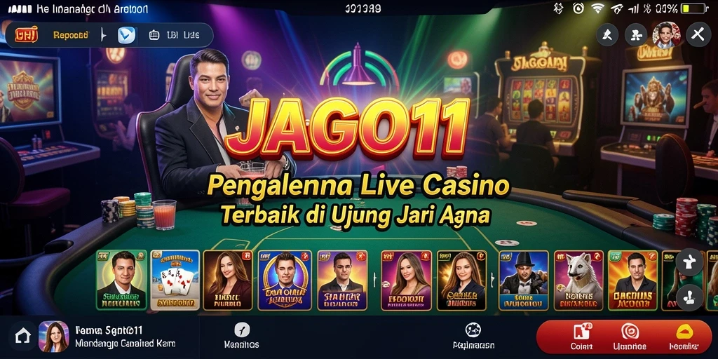 Tampilan menakjubkan dari permainan Live Casino di JAGO11.