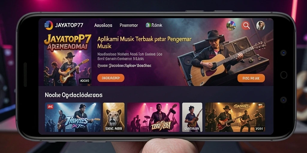 Tampilan gameplay JAYATOP77 dengan berbagai fitur musik.