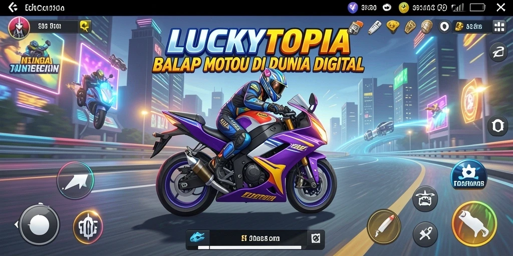 Tampilan menarik dari gameplay LUCKYTOPIA yang penuh adrenalin.