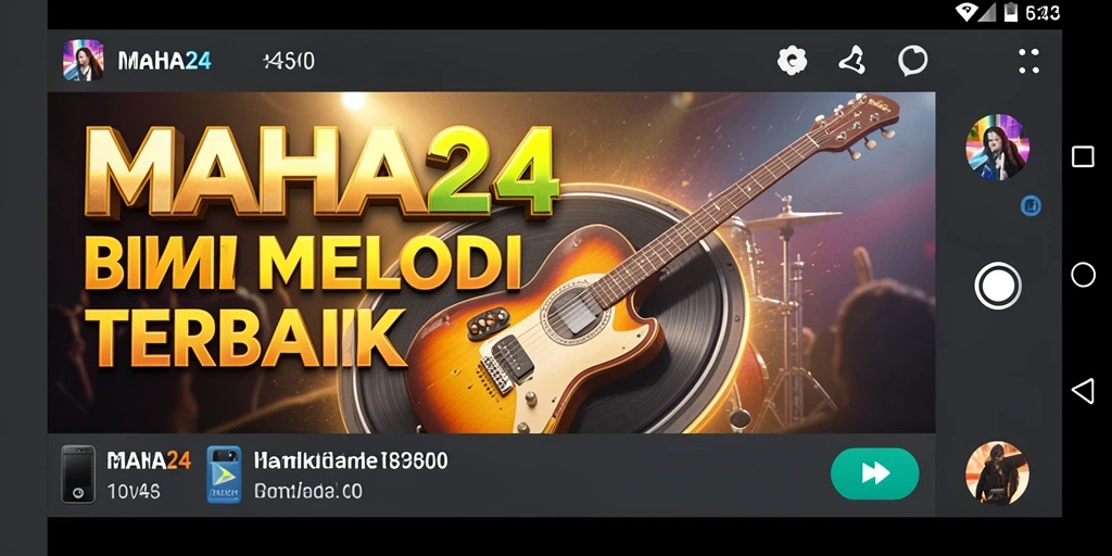 Screenshot MAHA24 menampilkan antarmuka interaktif dengan gameplay musik.