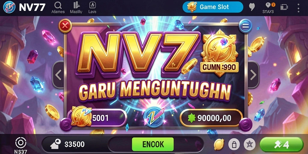 Tampilan gameplay seru di NV77 dengan berbagai mesin Slot.