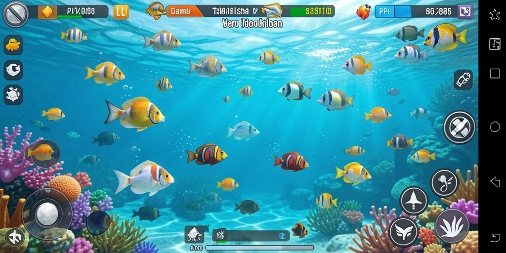 Tangkapan layar gameplay PP88 menampilkan momen menembak ikan yang seru dan berwarna-warni.