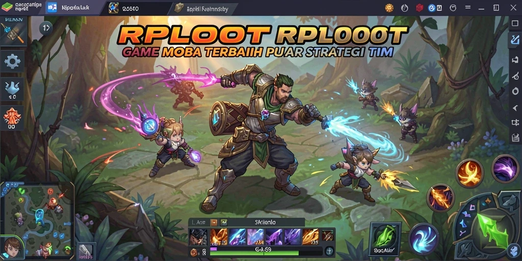 Tampilan gameplay seru dalam RPLOOT dengan aksi pertempuran tim.