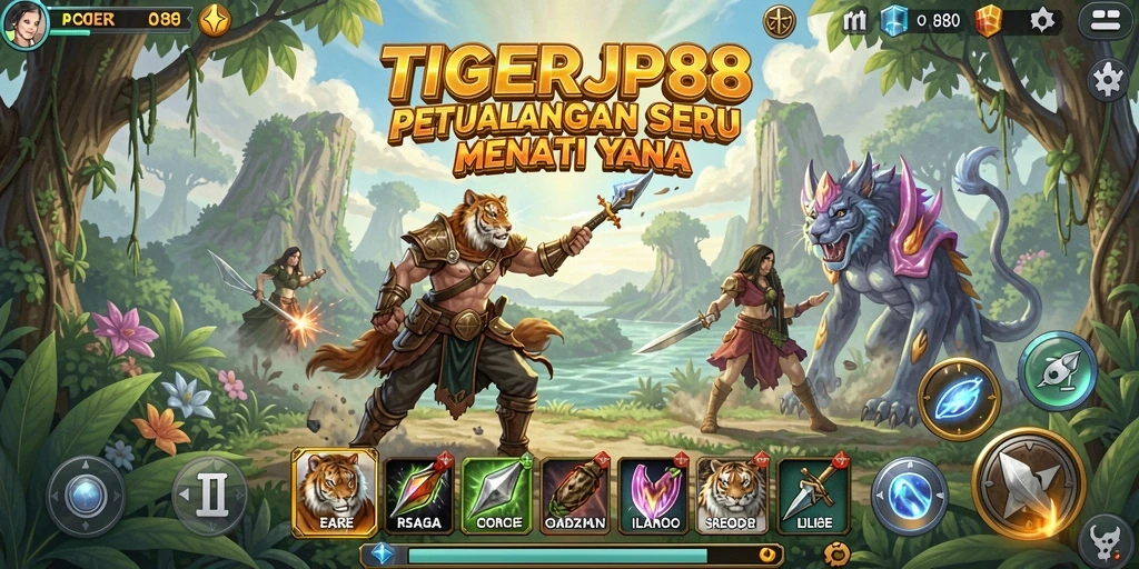 Tampilan gameplay seru dalam TIGERJP88 yang penuh petualangan.