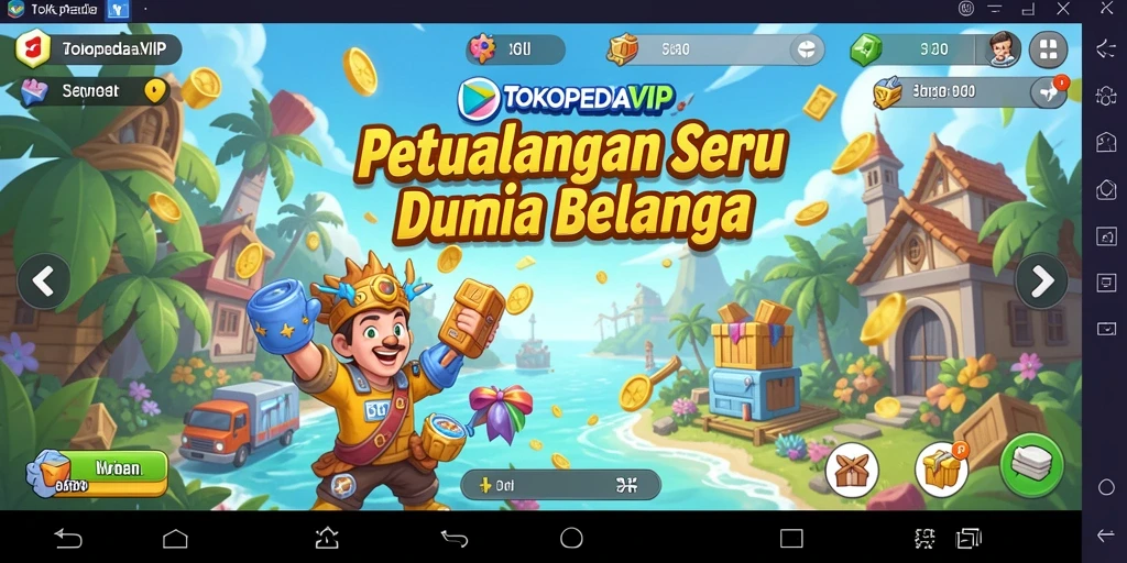 Tampilan gameplay seru di TOKOPEDIAVIP dengan elemen petualangan.