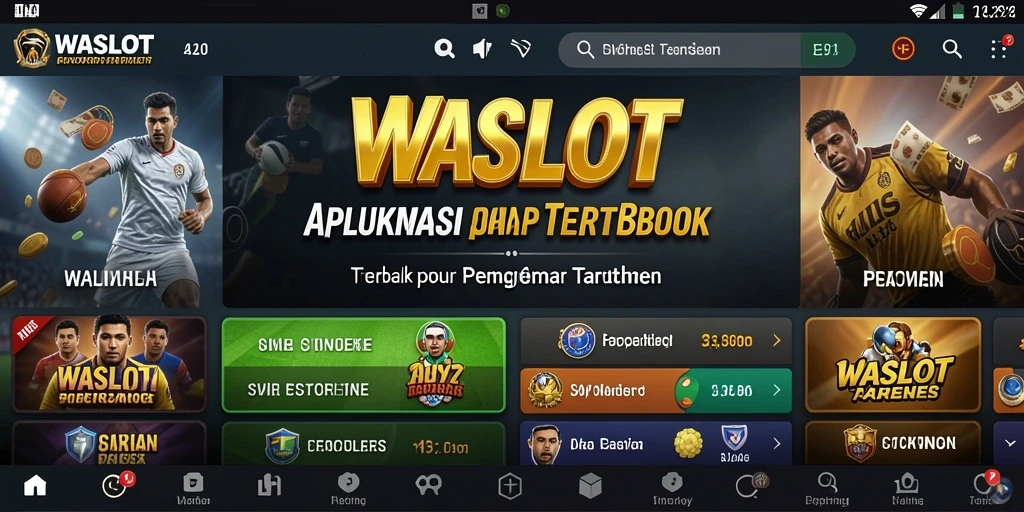 Screenshot utama WASLOT menunjukkan antarmuka taruhan sportsbook yang menarik dan mudah digunakan.